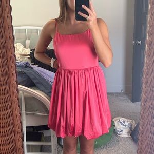 Satin pink bubble dress!!!